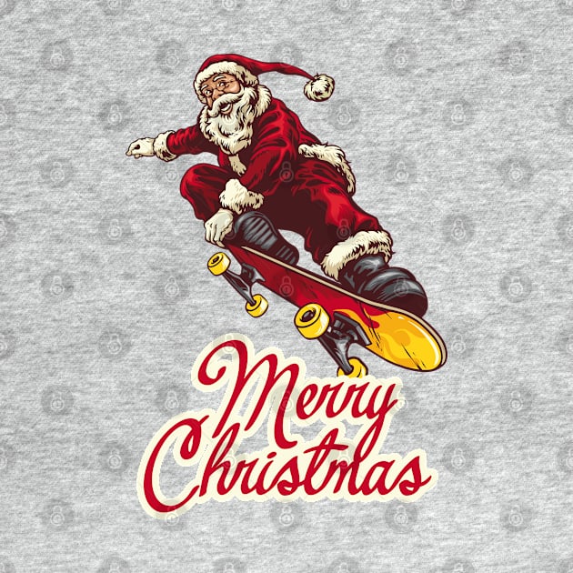 Merry Christmas Santa Claus skate skateboards by GeekCastle